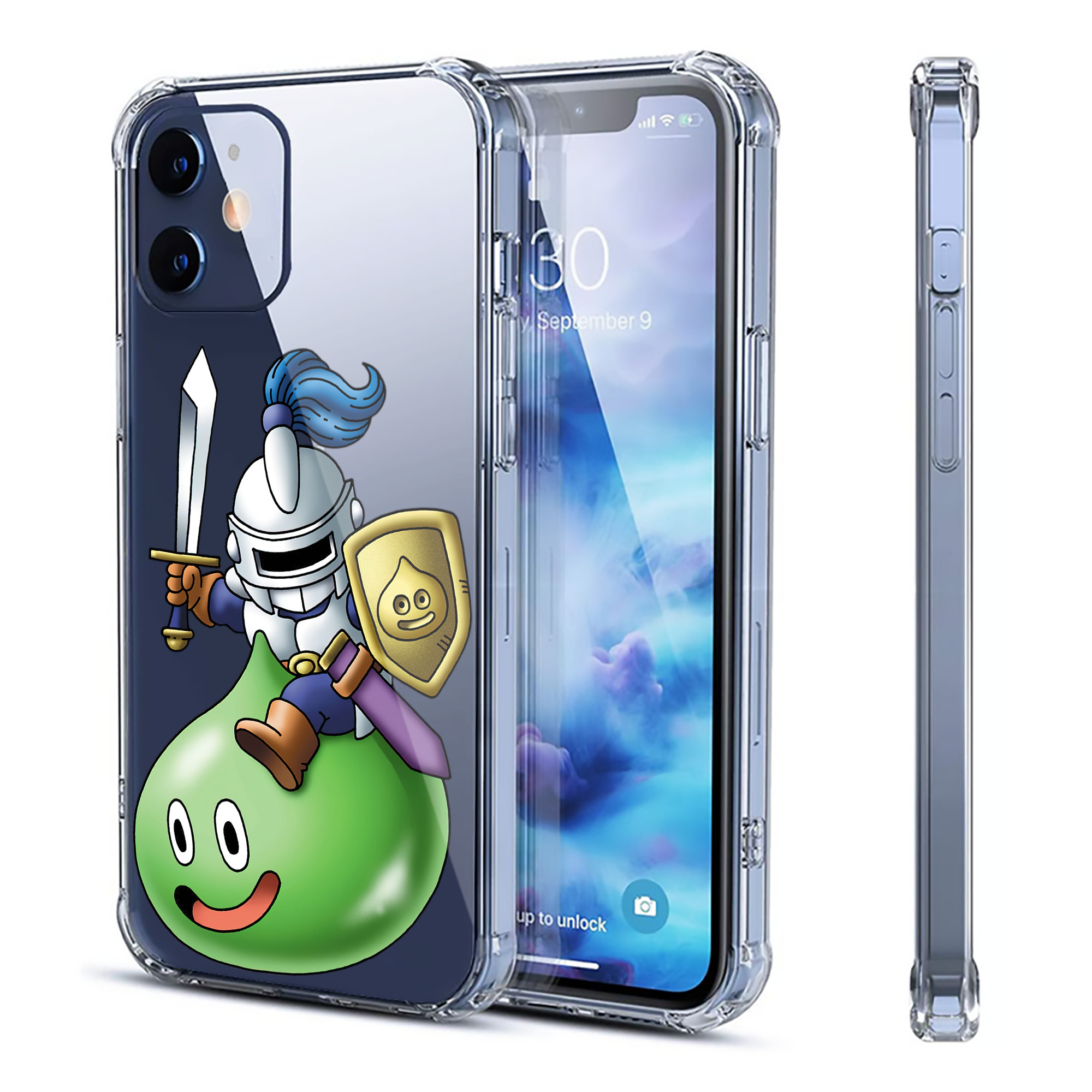 （画像用） ドラゴンクエスト Doragon Kuesuto Dragon Quest 【iPhone 12シリーズ対応】透明スマホケース（クリアソフトケース）
